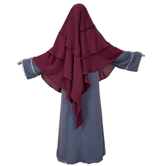 Butterfly khimar hijab Multi-layered khimar with hijab and niqab - Picture 2 of 3